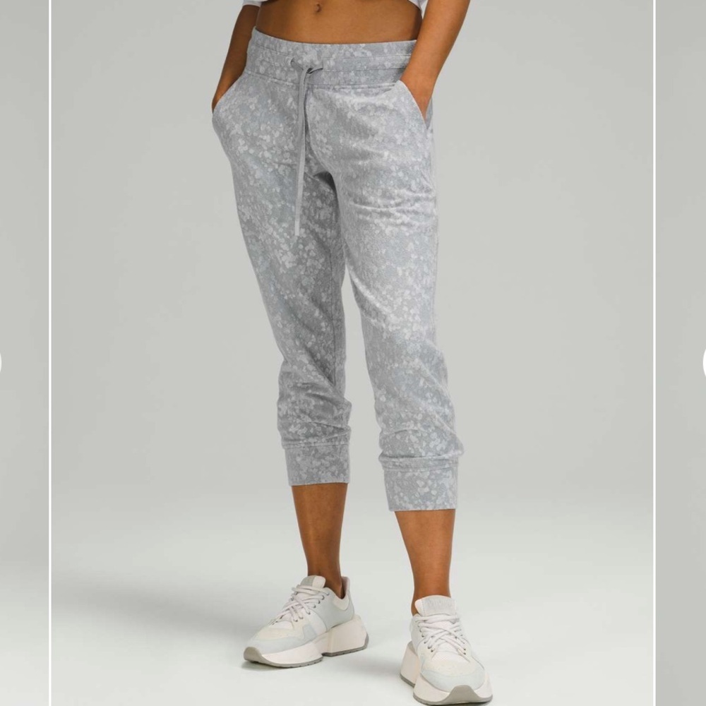 lululemon Ready To Rulu Jogger Crop Speckle Spritz Grey Silver Sz 14 - Picture 2 of 16